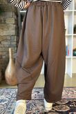 Scamp Raw Seam Barrel Pant Chocolate